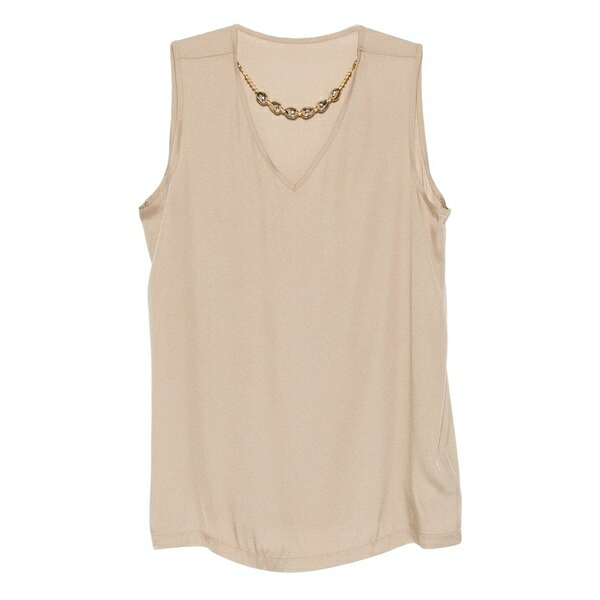 ファビアナ フィリッピ レディース カットソー トップス V-neck top Neutrals｜asty