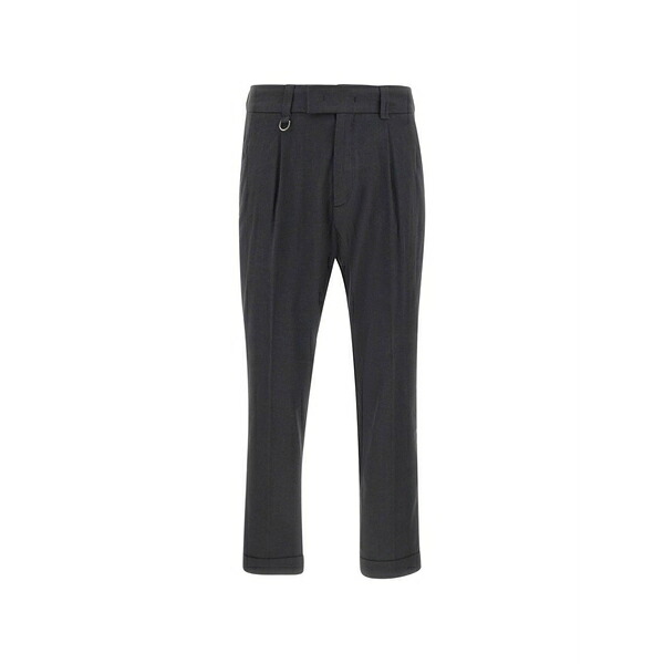 パウロペコラ メンズ 心地好いズボン下 ボトムス Pleated turned-up trousers Grey