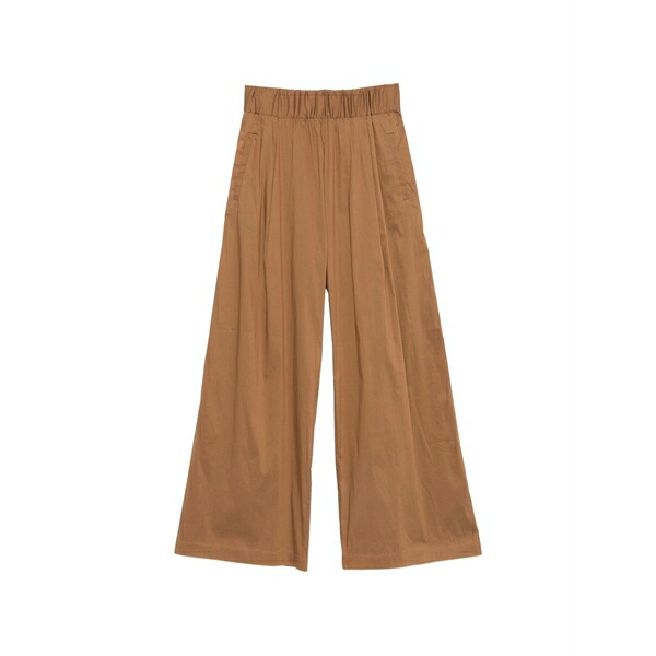 セミクチュール レディース 心地よいズボン下 ボトムス Elasticated-waistband trousers Brown レディースファッション-ボトムス