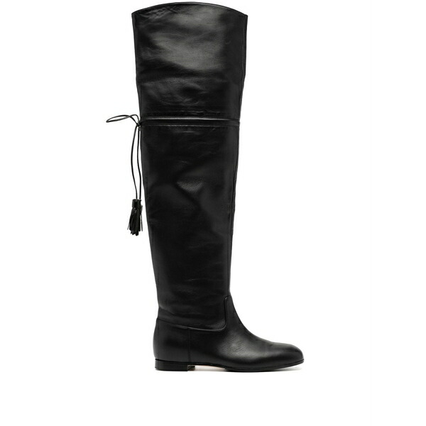 ファビアナ フィリッピ レディース ブーツ シューズ Tassel-detail leather boots Black|asty