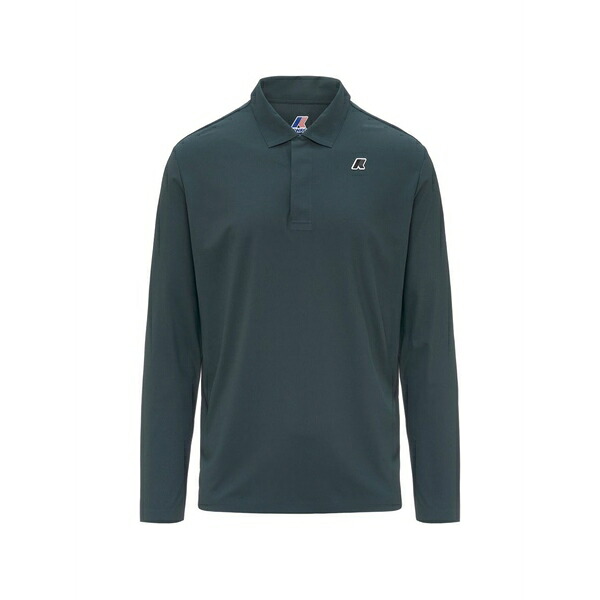 ケイ通い路 メンズ スポーツシャツ トップス Cleek long-sleeved polo shirt Green