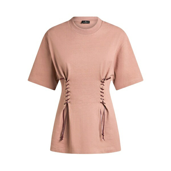 エトロ レディース ティーシャツ トップス Laced side t-shirt Pink
