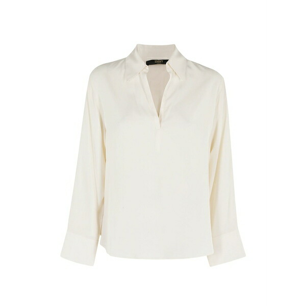 セブンティ レディース プルオーバー トップス V-neck blouse Neutrals