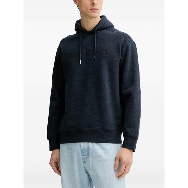 マルコポーロ メンズ パーカー・スウェットシャツ アウター Logo hoodie Blue