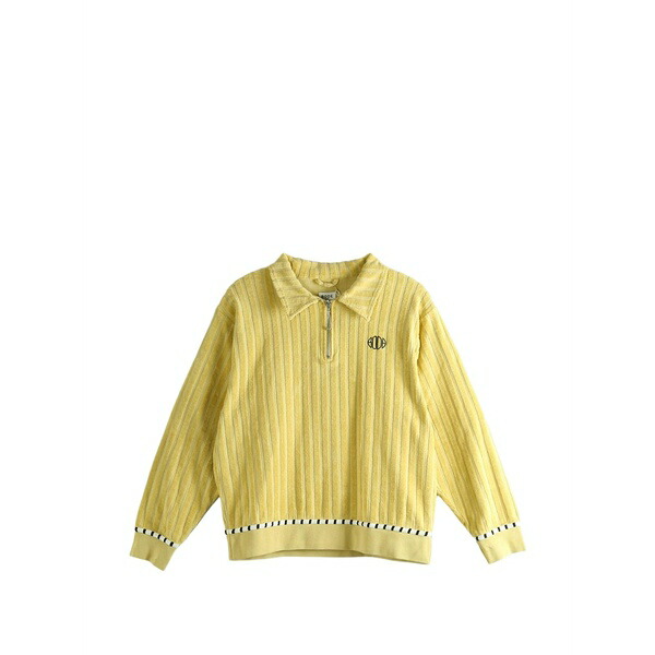 ボーディ メンズ 編み物\u0026プルオーバー アウター Croquet ground quarter-zip sweater Yellow