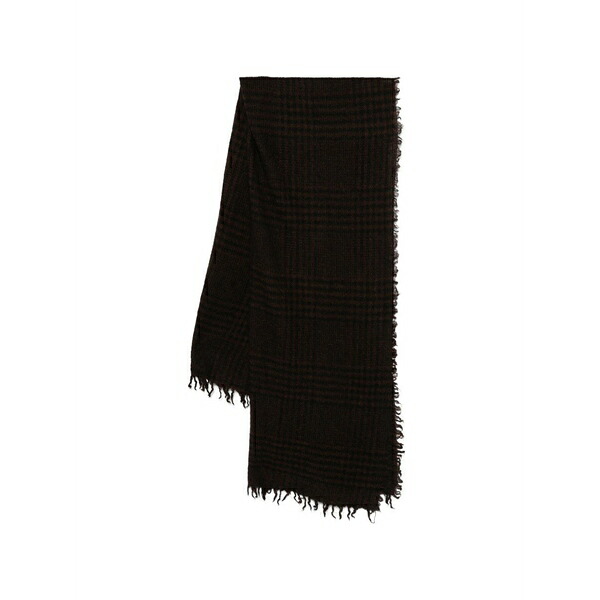 ファリエロ サルティ メンズ 消音装置・袈裟・えり巻き 添え物 Principe check fringed scarf Brown
