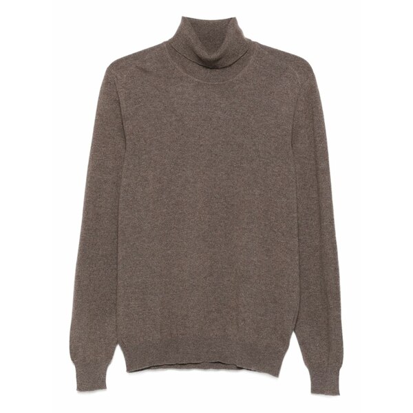 フェデーリ メンズ 編み物\u0026プルオーバー アウター Turtleneck cashmere sweater Brown