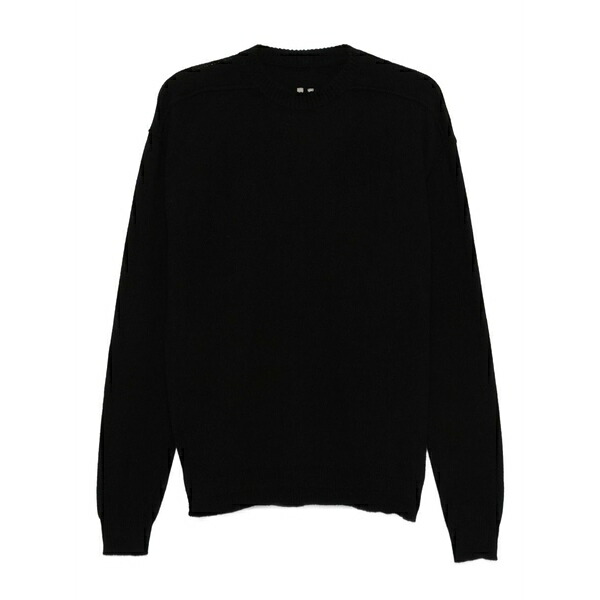 リックオウエンス メンズ 編み物\u0026プルオーバー アウター Crew-neck sweater Black