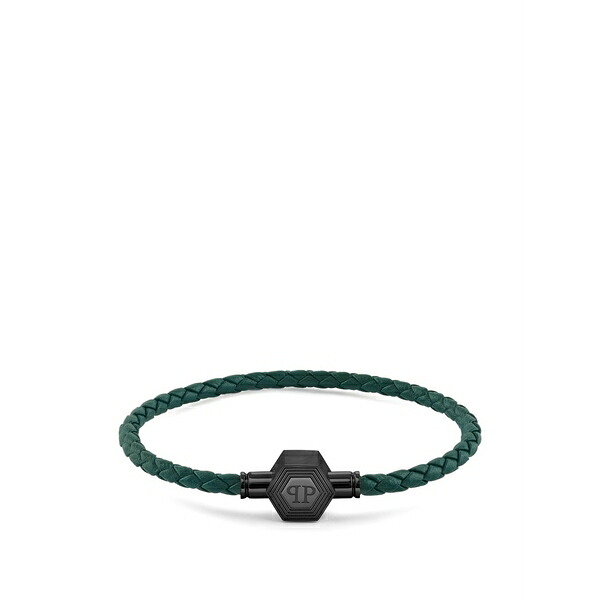フィリップ飾り気の無い メンズ ブレスレット・バングル・アンクレット 佩び物 Enigma braided bracelet Green