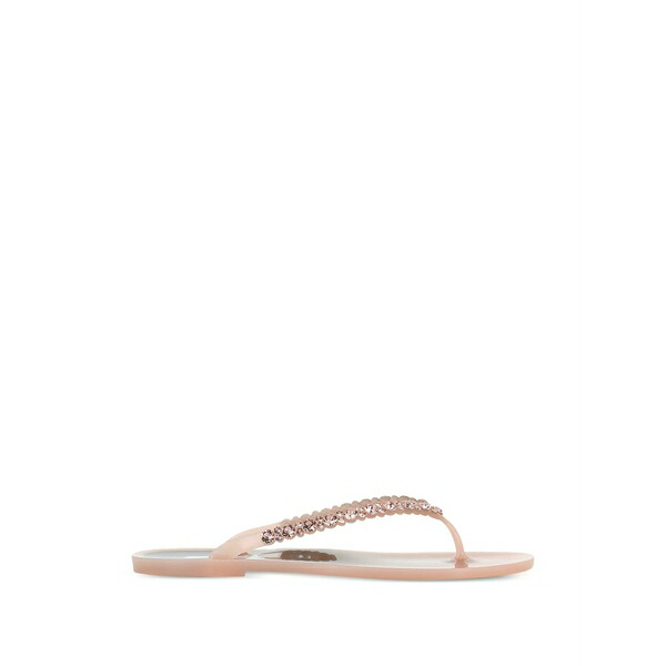 メンギ&mdash; レディース サンダル シューズ Crystal-embellished flip-flops Pink｜asty