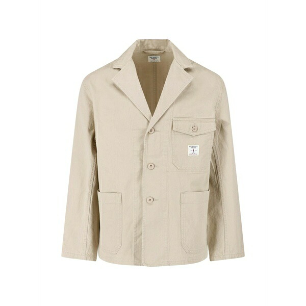 ロイロジャース メンズ ジャケット＆ブルゾン アウター Logo-patch jacket Neutrals｜asty