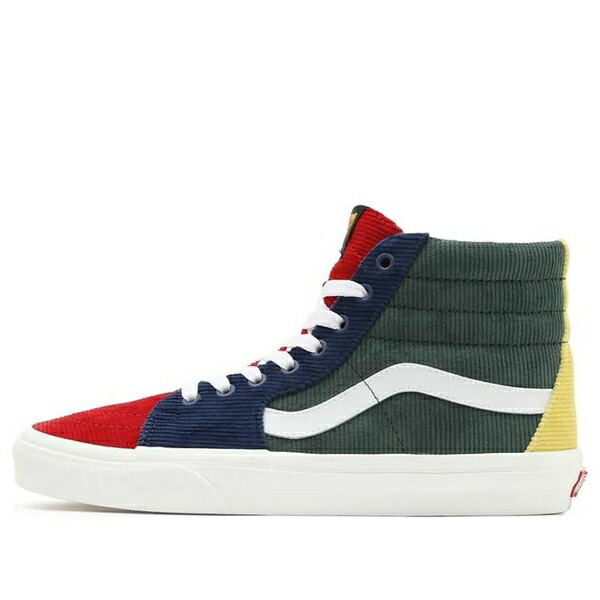 Vans バンズ メンズ スニーカー 【Vans Unisex Mixed Corduroy SK8-HI High-Top Sneakers Green/Blue/Red VN0A5KRH94M】 サイズ US_5.5(23.5cm)|asty
