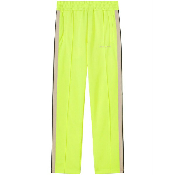 パーム・エンジェルス メンズ カジュアルパンツ ボトムス Logo-embroidered straight-leg track pants Yellow｜asty