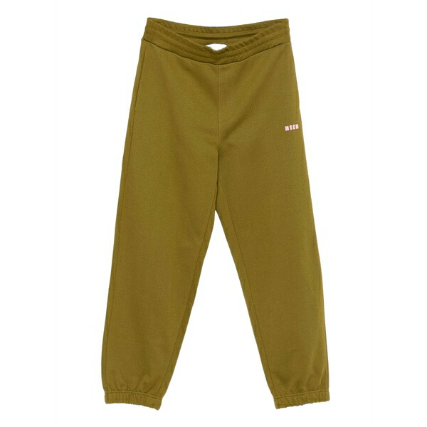 エムエスジイエム メンズ カジュアルパンツ ボトムス Logo-print track pants Green|asty