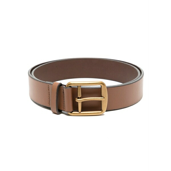 ラルフローレン メンズ 胴締め 付属品 Saddler leather buckle belt Brown
