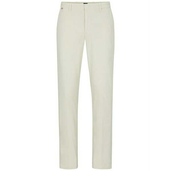 ボス メンズ カジュアルパンツ ボトムス Mid-rise slim-cut trousers Neutrals|asty