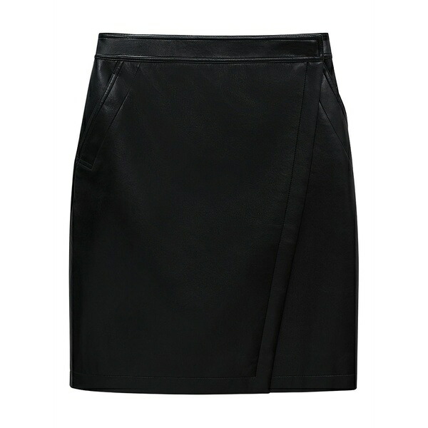 アニービン レディース スカート ボトムス Alanis wrap mini skirt Black｜asty