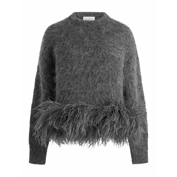 シックス青少年・アーリントン レディース 編み物\u0026スウェーター アウター Dovico feather knit Grey