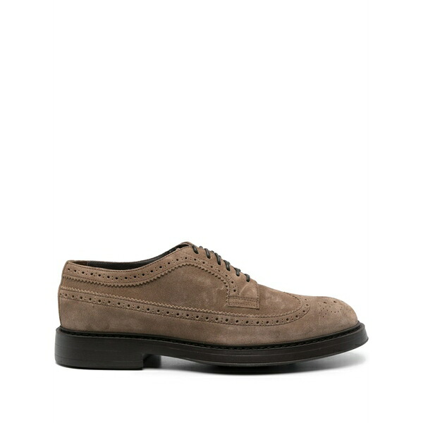 ドンカルズ メンズ 御召しものシューズ シューズ Lace-up suede brogues Brown