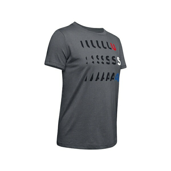 アンダーアーマー レディース Tシャツ トップス Crew-neck t-shirt Grey｜asty