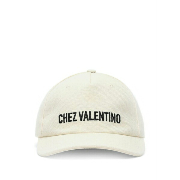 ヴァレンティノ ガラヴァーニ メンズ かぶり笠 添え物 Chez valentino cotton baseball cap with embroidery Neutrals