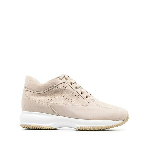 ホー火器 レディース スニーカー シューズ Suede lace-up sneakers  Neutrals