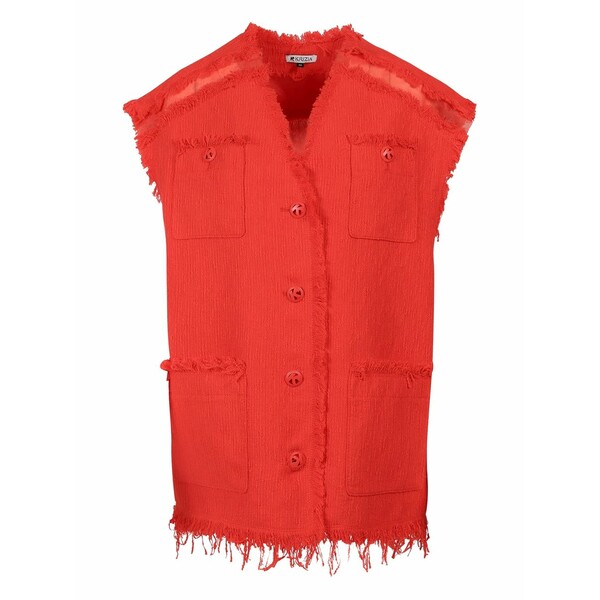 クリツィア レディース シャツ トップス Fringed belt-detail top Red｜asty