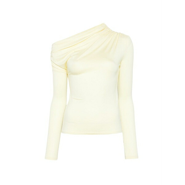 パトリツィア ペペ レディース プルオーバー トップス Draped asymmetric top Neutrals