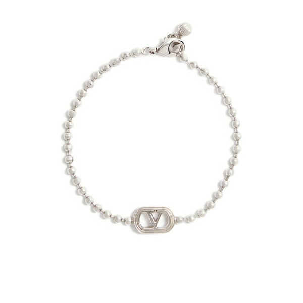 ヴァレンティノ ガラヴァーニ メンズ ブレスレット・バングル・アンクレット 付属物 Ovalette logo metal bracelet Silver