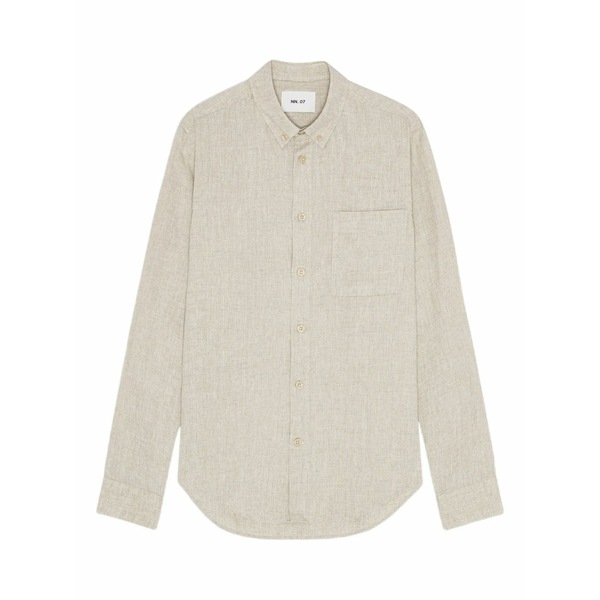 エヌエヌ77 メンズ プルオーバー トップス Linen shirt  Neutrals
