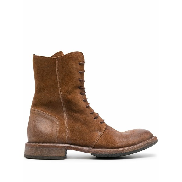 モマ レディース ブーツ シューズ Polacco worn-effect leather boots Brown｜asty 61,490円