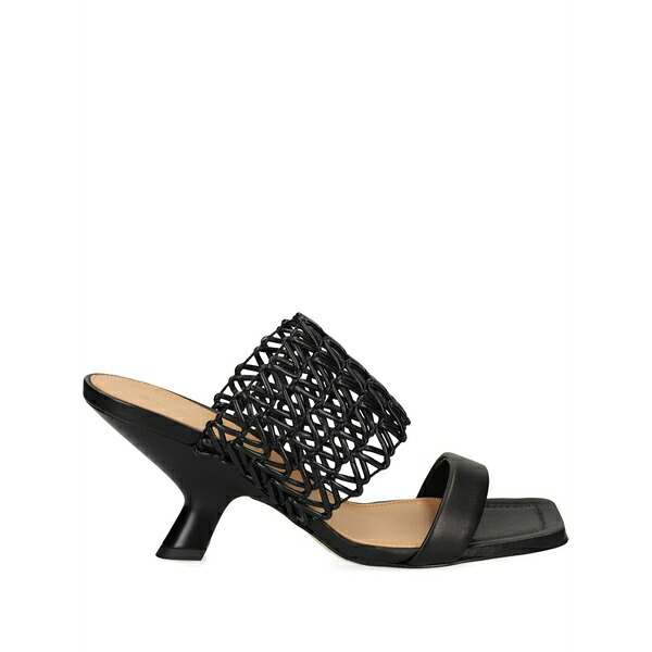 シャンタル レディース サンダル シューズ Square-toe sandals Black｜asty