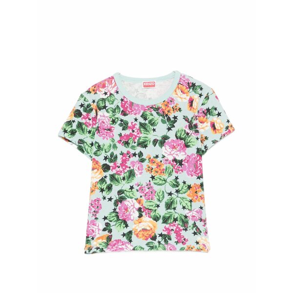ケンゾー レディース Tシャツ トップス Floral t-shirt Blue|asty