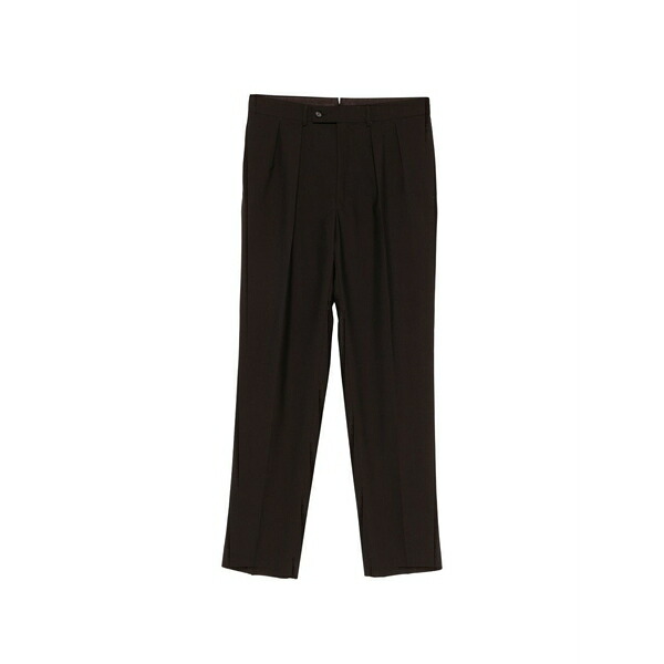 カルーゾ メンズ カジュアルパンツ ボトムス Pleated trousers Brown｜asty