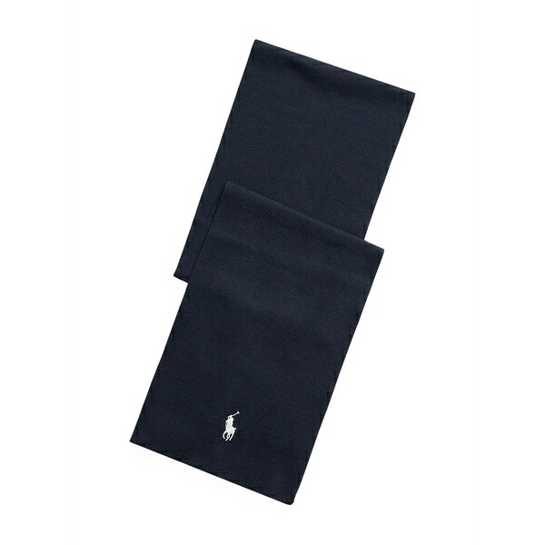 ラルフローレン メンズ マフラー・ストール・スカーフ アクセサリー Embroidered cotton scarf Blue