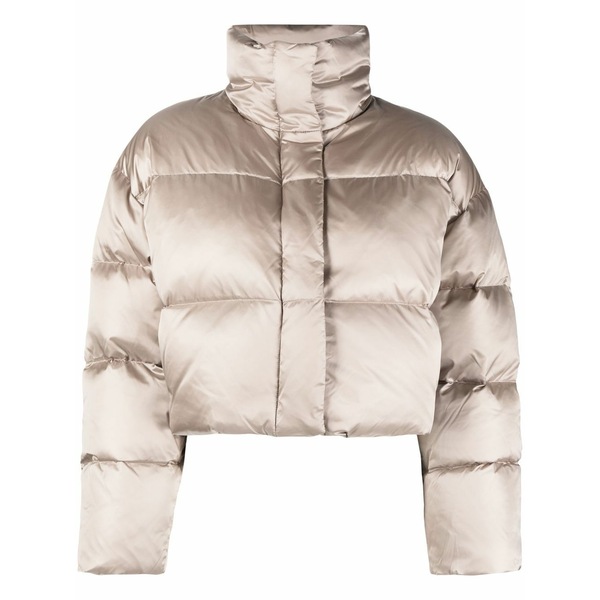 カルバンクライン レディース 上衣＆上衣 アウター Cropped puffer jacket Neutrals コート・ジャケット-レディースファッション