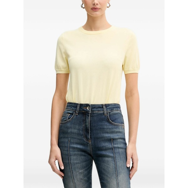 パトリツィア ペペ レディース プルオーバー トップス Short-sleeve t-shirt Yellow