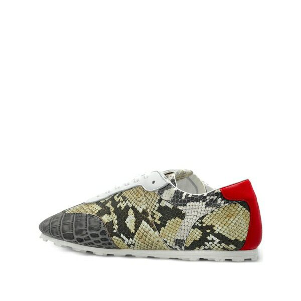 マルニ レディース スニーカー シューズ Crocodile-effect sneakers Grey｜asty