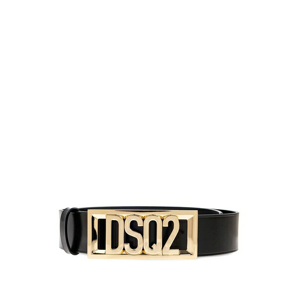ディースクエアード メンズ 三尺帯 添え物 Logo-detail leather belt Black