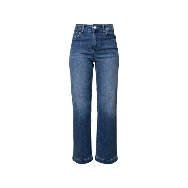 リュージョー レディース ジーンズズボン下 ボトムス Flared rhinestone jeans Blue