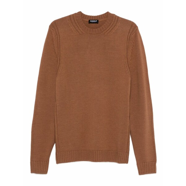 ドンダップ メンズ ニット\u0026セーター アウター Ribbed crew-neck sweater Brown