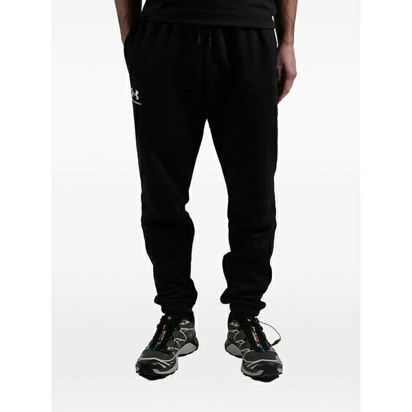 アンダーアーマー メンズ カジュアルパンツ ボトムス Elastic-waist track pants Black｜asty