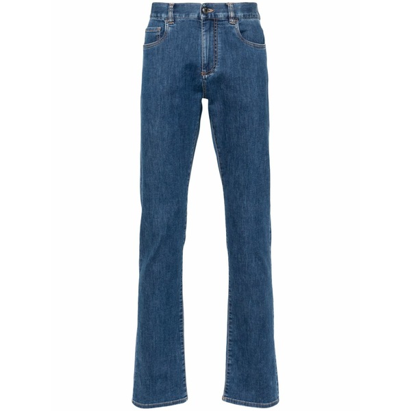 カナーリ メンズ デニムパンツ ボトムス Slim-cut jeans Blue|asty