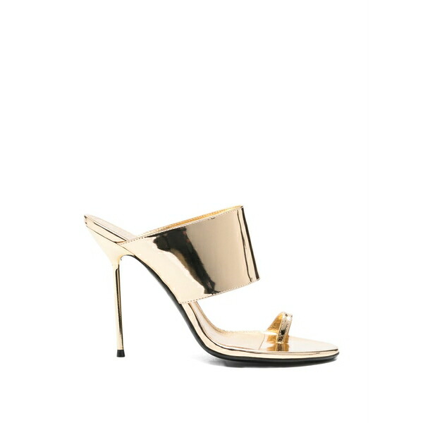 パリテキサス レディース サンダル シューズ Toe-loop mules Gold|asty