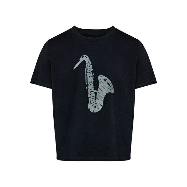 マルタンマルジェラ メンズ プルオーバー トップス Saxophone-print t-shirt Black