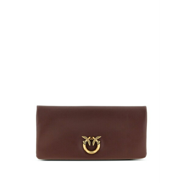 ピンコ レディース クラッチペダル御徒面子 御徒面子 Logo-detail clutch bag Red