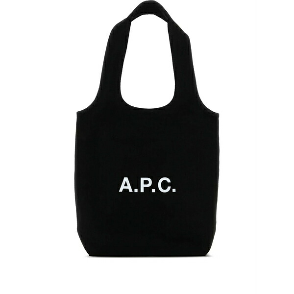 アーペーセー メンズ トートバッグ バッグ Ninon logo-print tote bag Black|asty