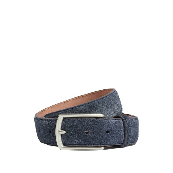 ゼニア メンズ 三尺帯 付属物 Suede buckle belt Blue