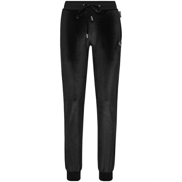 フィリッププレイン レディース カジュアルパンツ ボトムス Strass skull trousers Black｜asty
