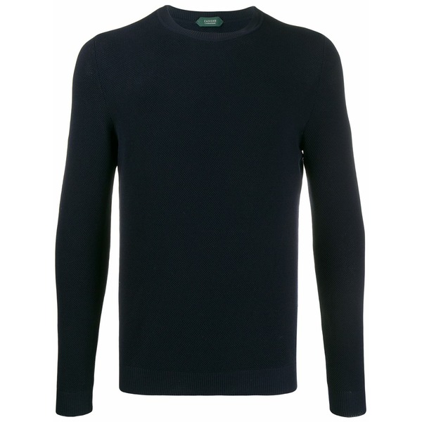 ザノーネ メンズ パーカー・スウェットシャツ アウター Crew neck cotton sweatshirt Blue|asty
